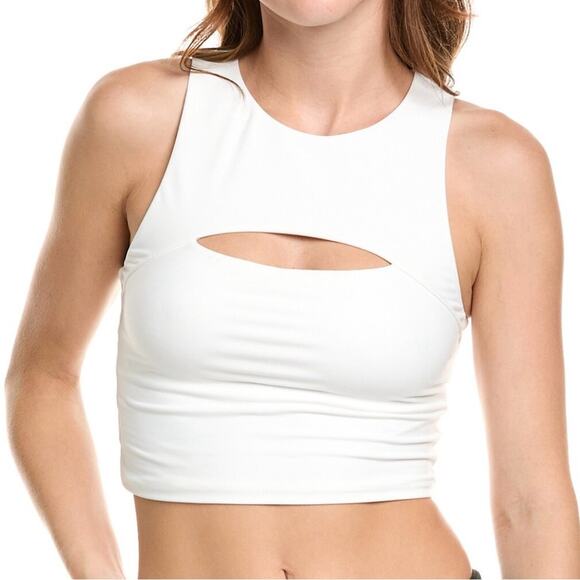 THE UPSIDE White Milena Keyhole Cutout Sleeveless Active Crop Tank Top Size 4 - Picture 1 of 12